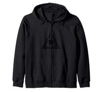 All Seeing Eye - Stay Weird Cyclops Gothic Girl, Evil Eye Zip Hoodie