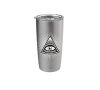 All Seeing Eye Symbol Pyramid God Masonic Star Stainless Steel Insulated Tumbler