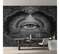 All Seeing Eye Wallpaper, Evil Eye Wall Mural for Living Room, Bedroom, Non-Woven Wall Papaer Decoration, Photo Wallpaper & Home Decor, 300x210 cm (WxH) K-MZ&2