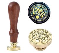 All-Seeing Eye Wax Seal Stamp - 0.98 inch (25 mm) Removable Brass Sealed Wax Stamp for Envelope Letterheads,Gift Decorations and Craft DIY
