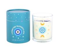 All Seeing Eye White Rose Candle | Crystal Infused Candle | 48 Hour Burn | Celestial Spiritual Gift | Witchy Home Decor