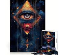 All-Seeing Eye with Lotus Jigsaw Puzzles 1000 Piece for Teenagers Brain Teasing Quiet Fun Smooth Edges Birthday Gift (38x26cm)