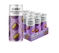 All Shook Up Passion Fruit Martini | Ready to Drink Cocktail Cans | 12 x 250ml Cans | 3.4% ABV | Fruity Premixed Cocktail with Smooth Vanilla & Passion Fruit with Triple Distilled Vodka