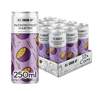All Shook Up Passion Fruit Martini | Ready to Drink Cocktail Cans | 12 x 250ml Cans | 3.4% ABV | Fruity Premixed Cocktail with Smooth Vanilla & Passion Fruit with Triple Distilled Vodka