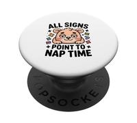 All Signs Point To Nap Time Cute Bear Kawaii PopSockets Adhesive PopGrip
