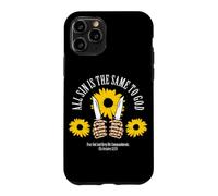 All Sin Is The Same To God Religious Quote Sunflower Design Case for iPhone 11 Pro