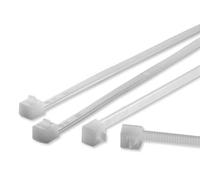 All Size 100x Releasable/Reusable Cable Ties Black Natural Zip Tie Wraps (100mm x 3.6mm, Natural/White)