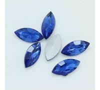 All-Size 24-Color Horse Eye Glass Crystal Pointed Back Rhinestones Foiled Fancy stons for Shoes Garment Headdress Jewelry making-sapphire-6x12mm 20pcs