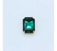 All-Size 24-Colors Flatback Rectangle sew on Strass Glass Gemstone Sewing Crystal Rhinestone Gold Claw Button for Wedding dress-erinite-20p 6x8mm