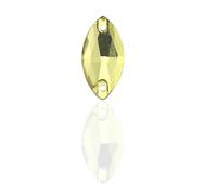 All Size All Color Sew on Rhinestone Ab Glass Rhinestone 3223 Sew on Stone Horse Eye Crystal for Wedding Dress Button-17Gold yellow-7x15mm 48pcs