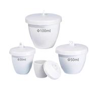 All size available 5ml to 300ml Porcelain crucible lab 1/2/5/10pcs ceramic crucible with lid for school labratory experiment(200ml 1pcs)