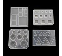All Size Square Round for Triangle Geometric Resin Silicone Mold Jewelry Jewelry Molds for