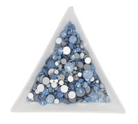 All Sizes Blue/Green/White/Pink Crystal Nail Art Rhinestone Decorations 3D Flatback Glass Non HotFix Garment(Blue,SS10-1440pcs)