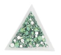 All Sizes Blue/Green/White/Pink Crystal Nail Art Rhinestone Decorations 3D Flatback Glass Non HotFix Garment(Green,SS4-1440pcs)