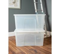 Wham Clip Lid Box 110L Clear