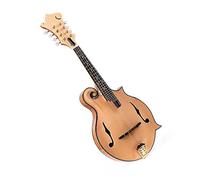 All Solid Wood Glossy F-Style 8 Strings Mandolin Solid Spruce Top Ebony Fingerboard Mandolin for Student