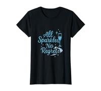 All Sparkles No Regrets Champagne Party Design T-Shirt