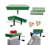 ALL SPECIAL Cemetery Saddles for Headstones, That The Wind Won't Blow Away, Flower Holder for Cemetery, Tombstone Saddles for Gravesite, for Florals and Artificial Flowers Arrangements (2pcs)