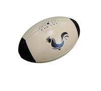 ALL SPORT VINTAGE - Vintage 1980s Leather Rugby Ball Proud Like A Rooster - Cowhide Leather - Hand Stitched - French Brand