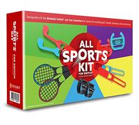 All Sports Kit For Nintendo Switch - 10in1 Kit with Tennis Rackets, Golf Clubs, Chambara Swords, Racing Wheels & Leg/Arm Straps - Switch Sports Game Accessories