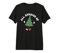 All Spruced up Bougie Xmas Funny Groovy Christmas Tree Pun Premium T-Shirt