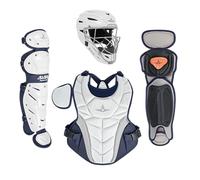 All-Star Empress Fastpitch Small White/Navy Catcher's Set Medium