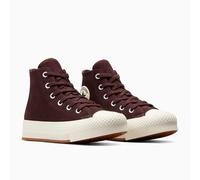 All Star EVA Lift Hi Sport x Hoops High Top Trainers in Leather dark burgundy red