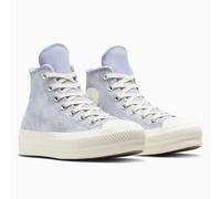 Converse Shoes (High-top Trainers) CHUCK TAYLOR ALL STAR LIFT PLATFORM SUEDE SHIMMER in Blue 5