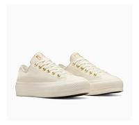 All Star Lift Ox Mono Leather Trainers Ecru