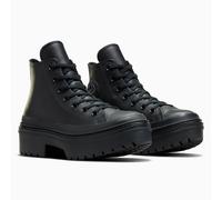 All Star Lugged Heel High Top Trainers in Leather black/black