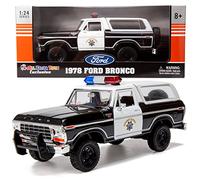 All Star Toys Exclusive 1978 Ford Bronco Ranger XLT California Highway Patrol CHP Police 1:24 Diecast Model Car Law Enforcement Motormax 76985 (Highway Patrol)