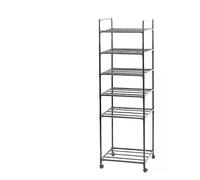 ALL STAR ZONES Kitchen Storage Rack 6-Tier Heavy Storage Rack with Wheels - Multipurpose Metal Shelving Unit with Pulley for Easy Mobility - Ideal for Kitchen, Pantry, or Utility Use