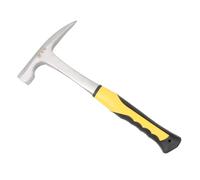 All Steel Geological Hammer, 31 Oz Big Pointed Tip Hammer with PU Non-slip Shock-absorbing Handle for Geological Exploration,Rock Hounding, Prospecting, Mining (Large)