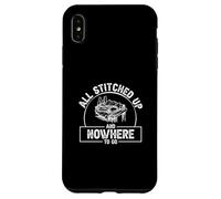 All Stitched Up And Nowhere To Go Funny Leatherworking Lover Case for iPhone XS Max