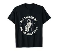 All Suited Up Astronaut Space Silhouette Design T-Shirt