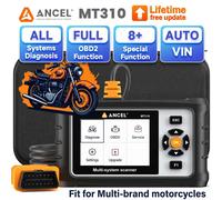 All Systems Code Reader Motorcycle OBD2 Diagnostic Scanner Fit for Multi-brands