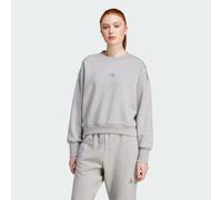 adidas Women's ALL SZN Fleece Loose Sweatshirt - Medium Grey Heather - Size: Large
