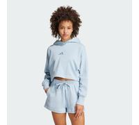 adidas All SZN French 3 Stripes Hoodie Light Blue Women - XL