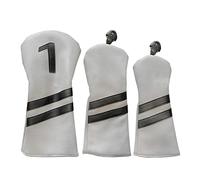 All Teed Up Premium 3 Pack Golf Woods Covers - Includes Driver/Wood/Hybrid Cover with ID Tag - Fits All Major Brands