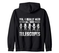 All Telescopes Stargazing Stargazer Astronomy Night Sky Zip Hoodie