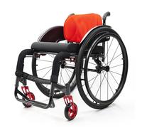 All-Terrain Lightweight Sports Wheelchair, Aluminum Alloy Transport Wheelchair with Handbrakes And Quick Release Rear Wheels, Mobility Aid for Adults (Size: 16.5in/42cm)