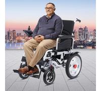 All Terrain Motorized Wheelchair for Adults,Lightweight Foldable Electric Wheelchair for Seniors,Portable Dual Motorized Power Wheelchairs,Silla de Ruedas Electrica -12 mi Cruise Range-Travel Size