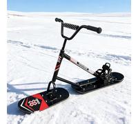 All-Terrain Snow Scooter with Dual Ski - 360° Rotating Rear Skis for Agile Turns, Ergonomic Grip & Reinforced Aluminum Frame for Teens/Adults (220 lbs)
