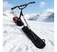 All-Terrain Snow Scooter with Dual Ski Design | 360° Rotating Rear Skis for Agile Turns | Reinforced Aluminum Frame & Maple Deck for Teens/Adults (220 lbs)