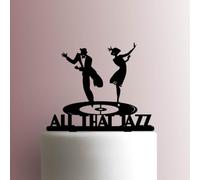 All That Jazz - Acrylic Cake Topper 5 Inch Width/Orange
