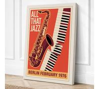 All That Jazz Berlin Vintage Canvas Wall Art Print 18x12 Inch (46 x 30 cm)