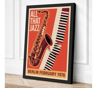 All That Jazz Berlin Vintage Canvas Wall Art Print 24x16 Inch (61 x 41 cm)