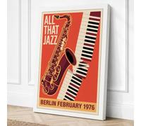 All That Jazz Berlin Vintage Canvas Wall Art Print 24x16 Inch (61 x 41 cm)