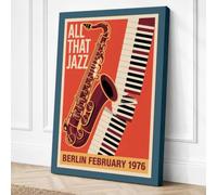 All That Jazz Berlin Vintage Canvas Wall Art Print 30x20 Inch (76 x 51 cm)