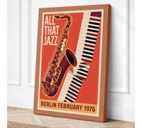 All That Jazz Berlin Vintage Canvas Wall Art Print 30x20 Inch (76 x 51 cm)